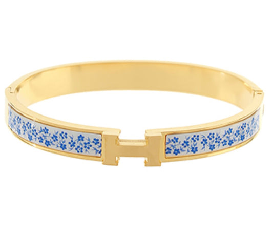 H Cuff Bracelet Blue